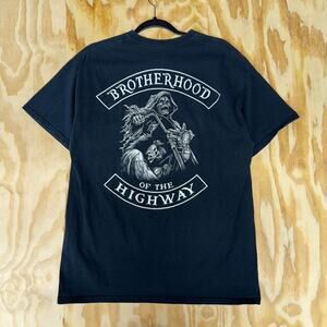 Vintage y2k brotherhood of the highway motorcycle t-shirt